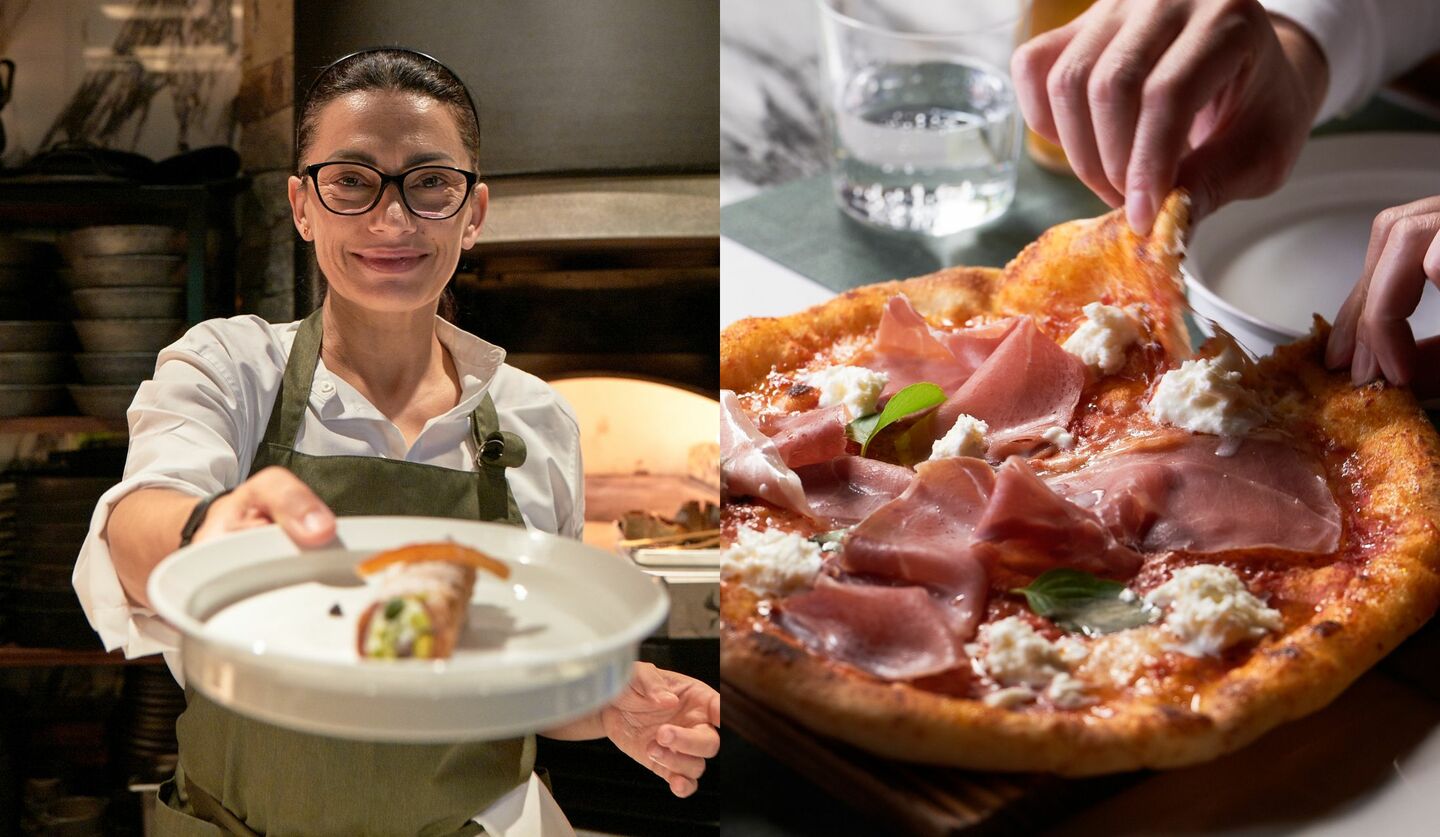 「セブン・エンバーズ」総料理長のマリアンジェラ・ルッジェーロと料理