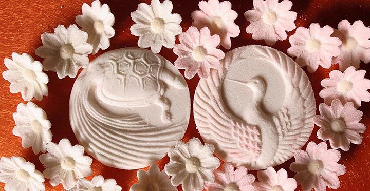 「落雁 鶴と亀(詰め合わせ)」(創作菓子 悠)