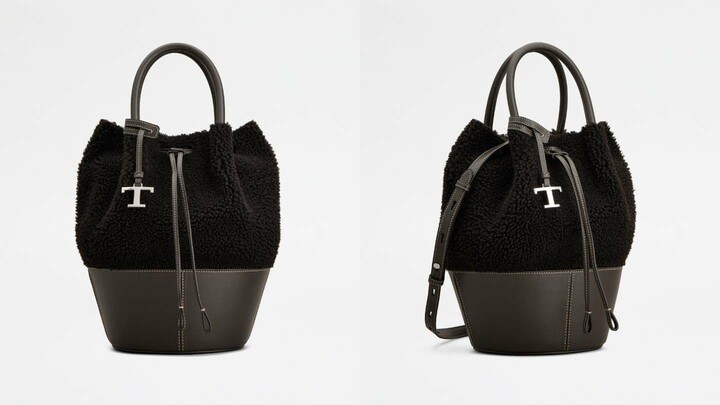 トッズの「ムートン バケットバッグ スモール」