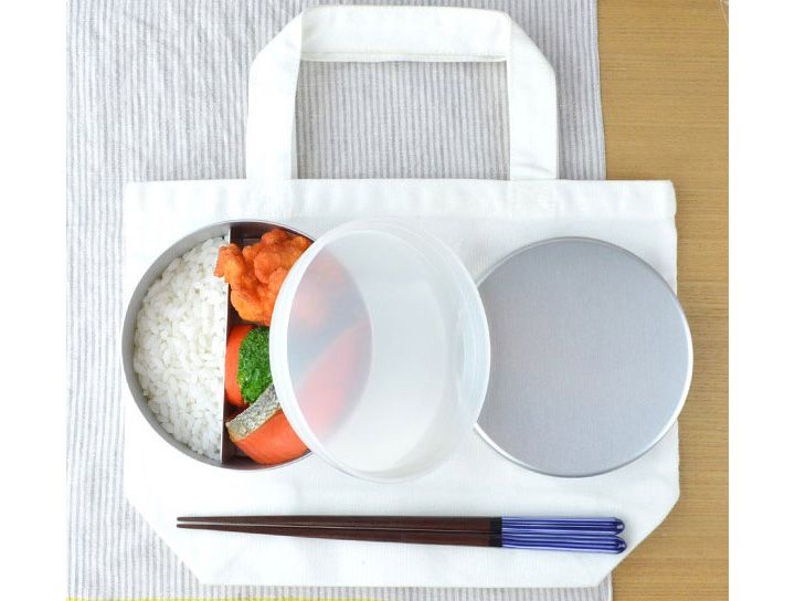 「お弁箱アルミ製丸形」