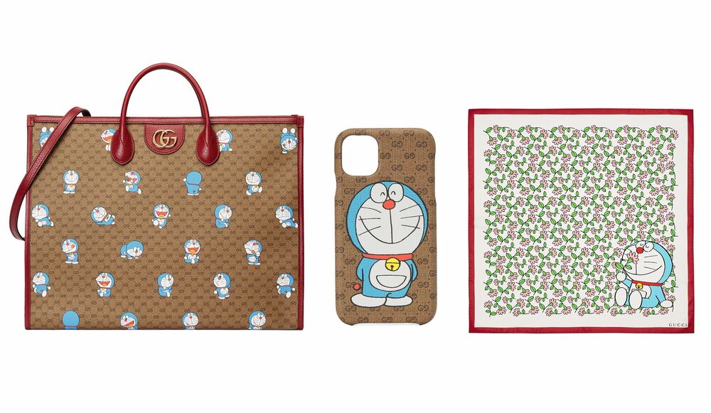 グッチに可愛らしい ドラえもん が 特別コラボのスマホケースやトートバッグが登場 Precious Jp プレシャス