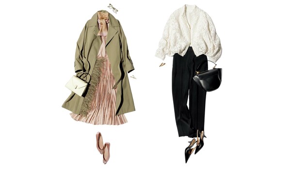 【スタイリスト高橋リタさん流】白レース＆オーストリッチフェザーが大人にちょうどいい可憐さを演出する【最旬アウターコーデ】