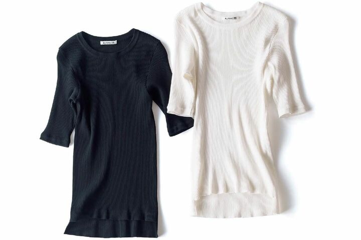 リブニットティー各￥20,000（オーラリー）　［Precious2019年6月号127ページ］