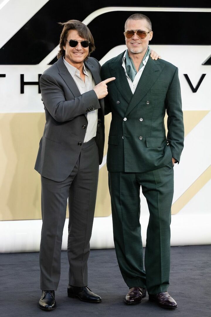 ブラッド・ピットが主演を務めた作品のプレミアに、サプライズで登場。