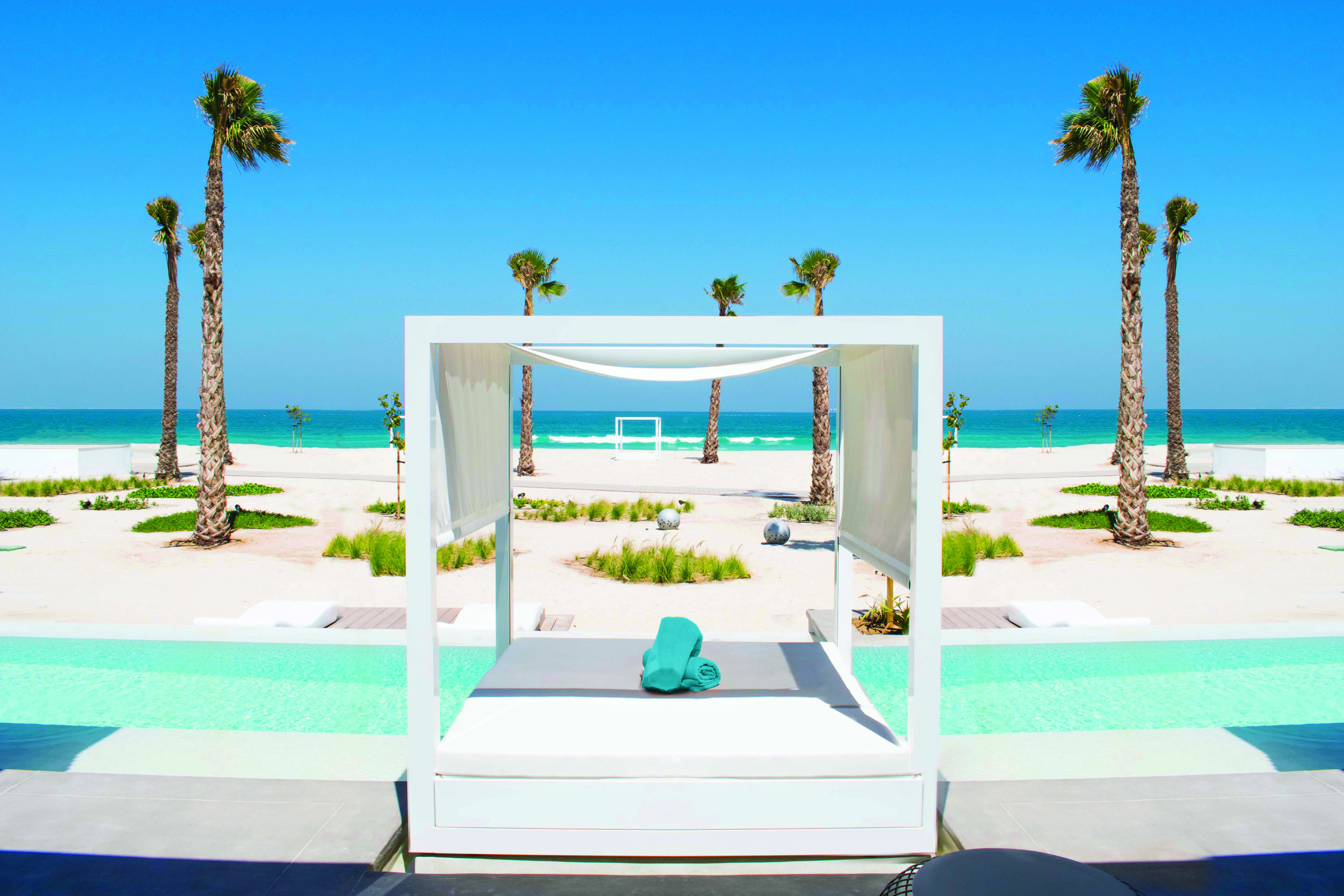 View from beach villa bedroom