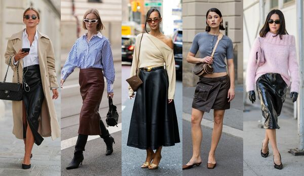 意外と簡単! レザースカートの攻略法【春夏秋冬の見本36選】