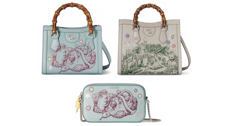 グッチ×ヒグチユウココラボレーションコレクションのバッグ