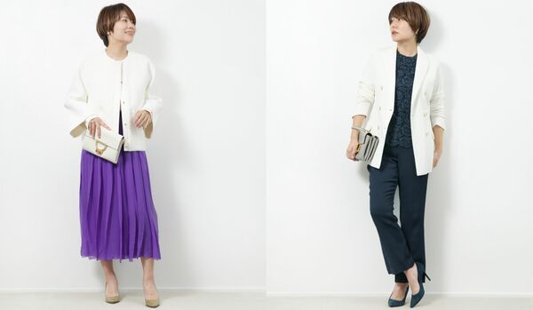 実は大人の味方！人気スタイリストが推す、活用度抜群の白ジャケットコーデ２選