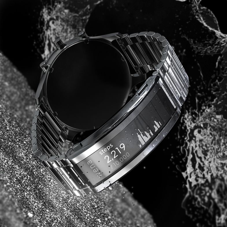 モジュール部は堅牢なステンレススティール「SUS316L」を使い。ディスプレイには傷つきにくく、90cmの落下衝撃にも耐えるゴリラガラスを採用。防水性能は5気圧。