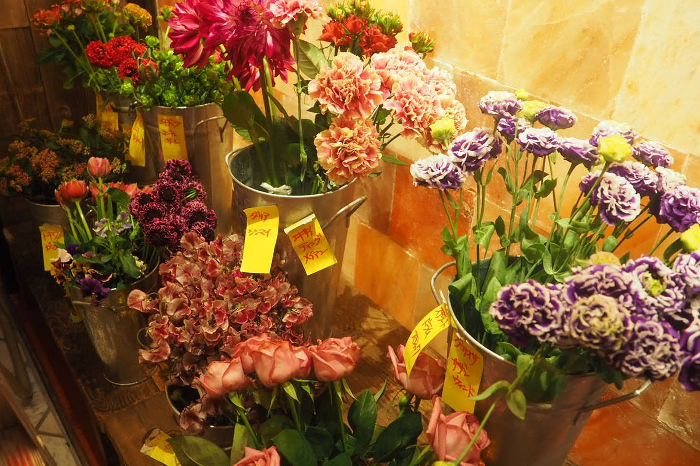 生花も花束ではなく、シンプルに飾っても絵になる個性的な品種を販売。