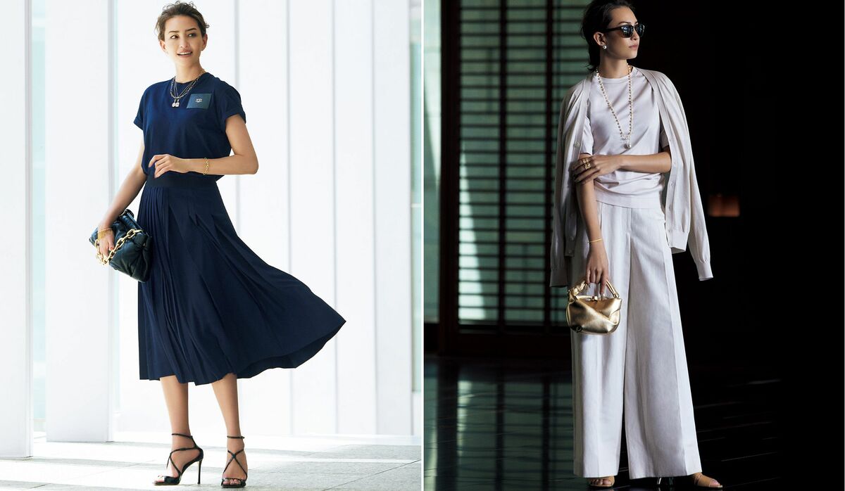 大人の明日の通勤コーデ【人気Tシャツ】6スタイリング