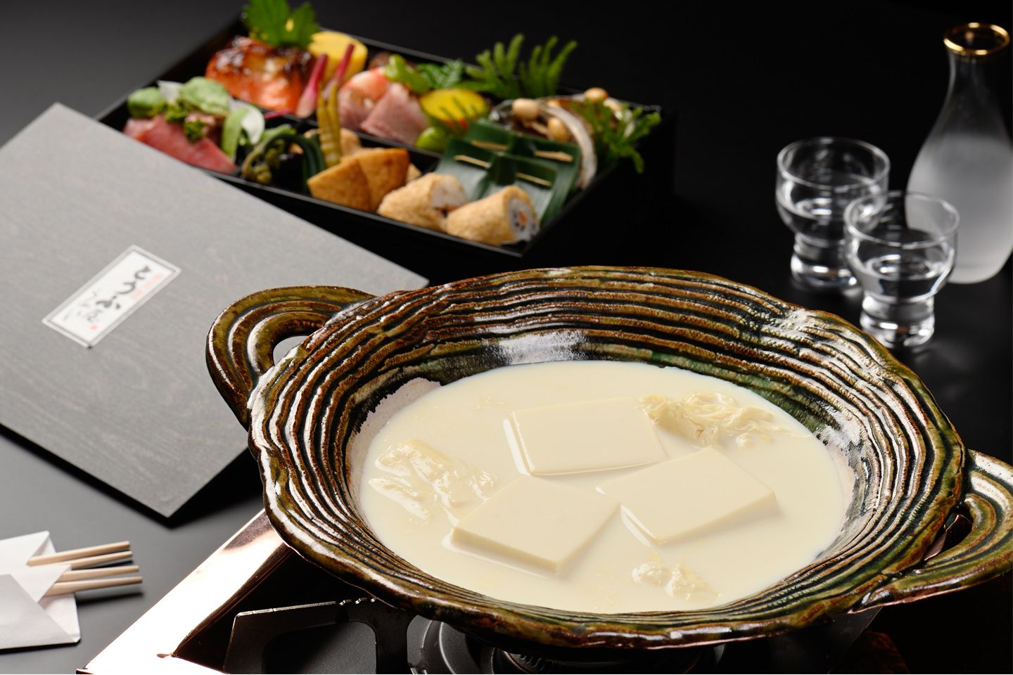とうふ屋うかい 豆水とうふセット ¥10,000円(お二人様分 ) 限定40セット/1日