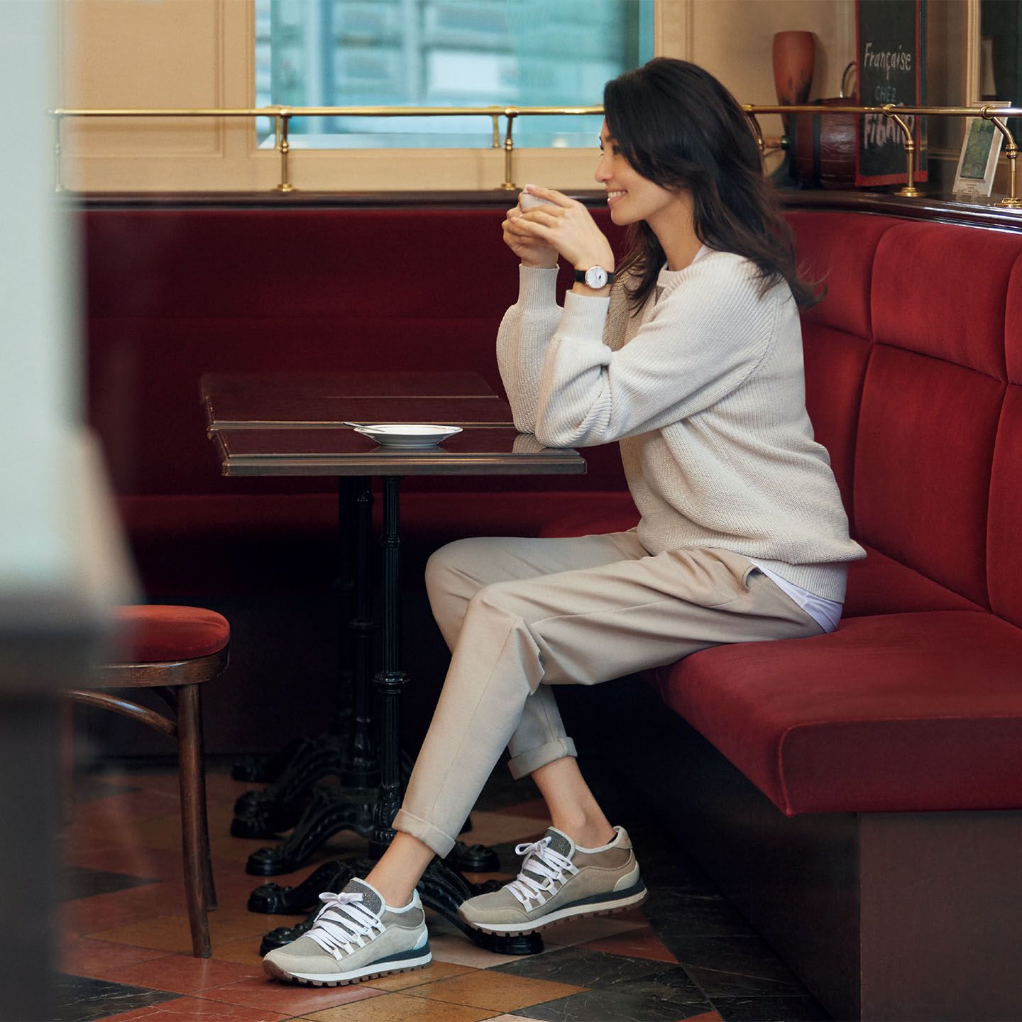 春コーデ_5,ベージュ_5,パンツ_5,スニーカー_1,靴_2