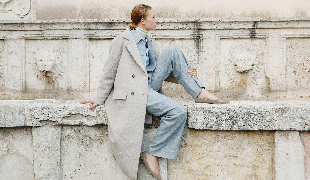 LORENA ANTONIAZZI(ロレーナアントニアッツィ)ヘンリーネックカットソー(サイズXL)(グレー) lorena antoniazziの通販