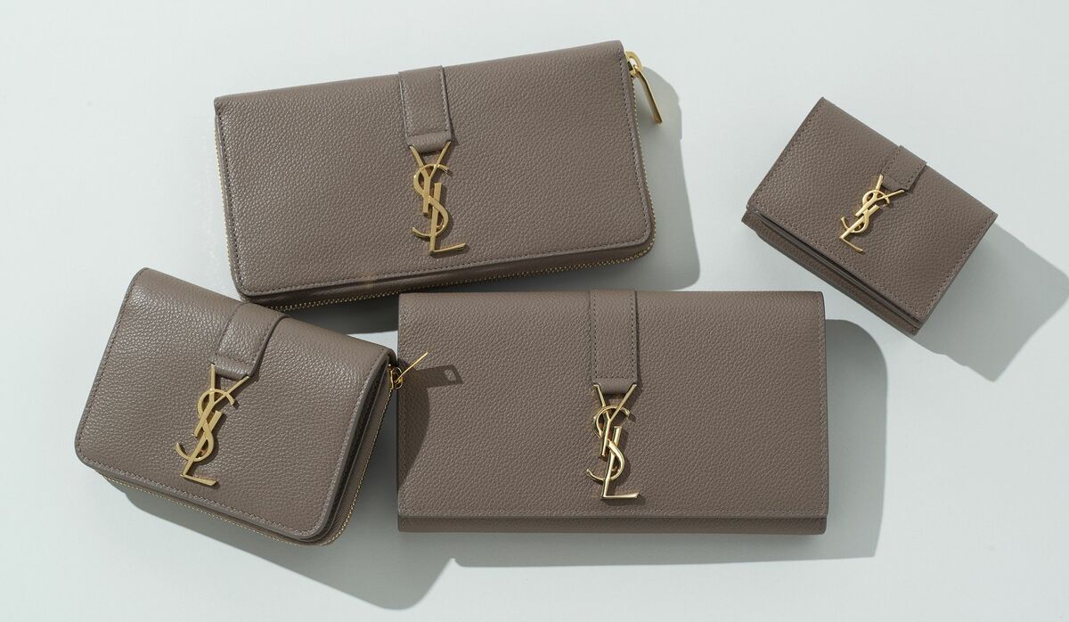 YSL ベージュ お財布 ミニウォレット-