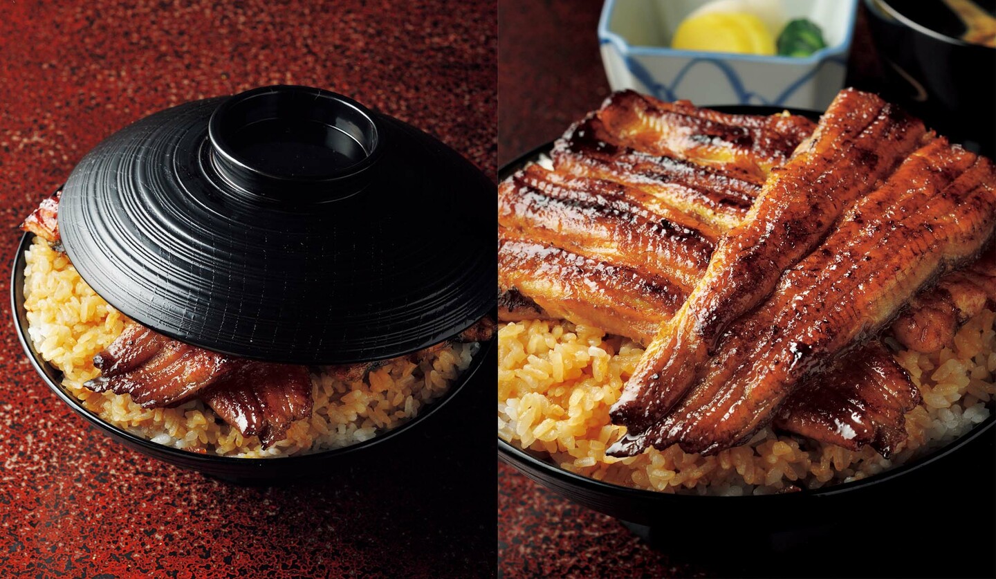 「うなぎ 桜家」のうな重「丼棚二段入れ」