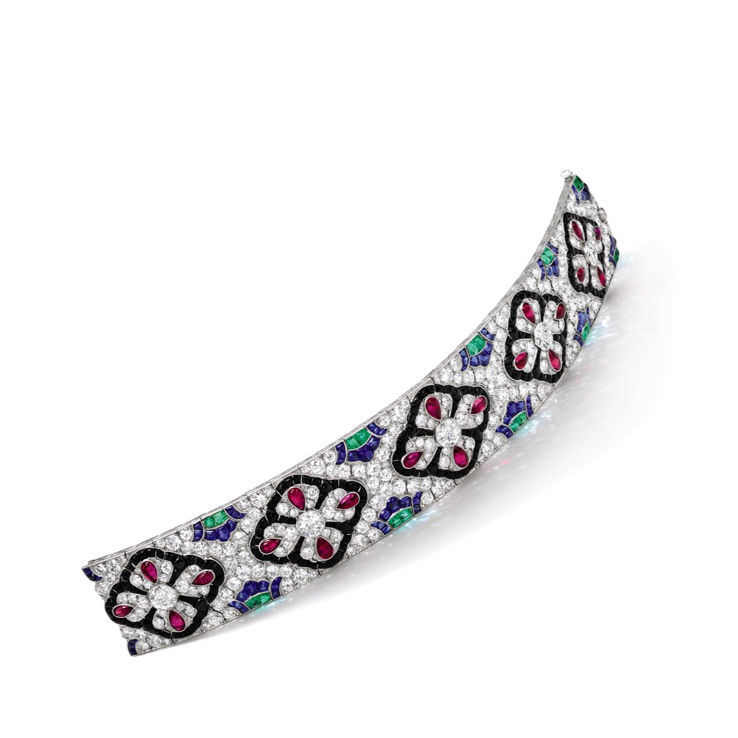 A Rare and Exceptional Gem Set and Diamond Bracelet, Van Cleef & Arpels, 1925