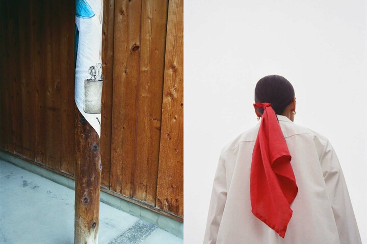 染司よしおか× JIL SANDER 植物染ハンカチ