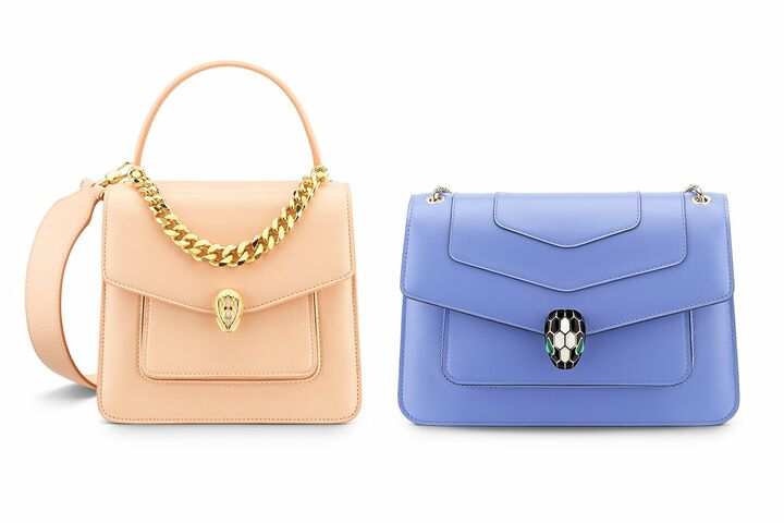 ブルガリのレザーコレクション「セルペンティ」よりハンドバッグとショルダーバッグ
