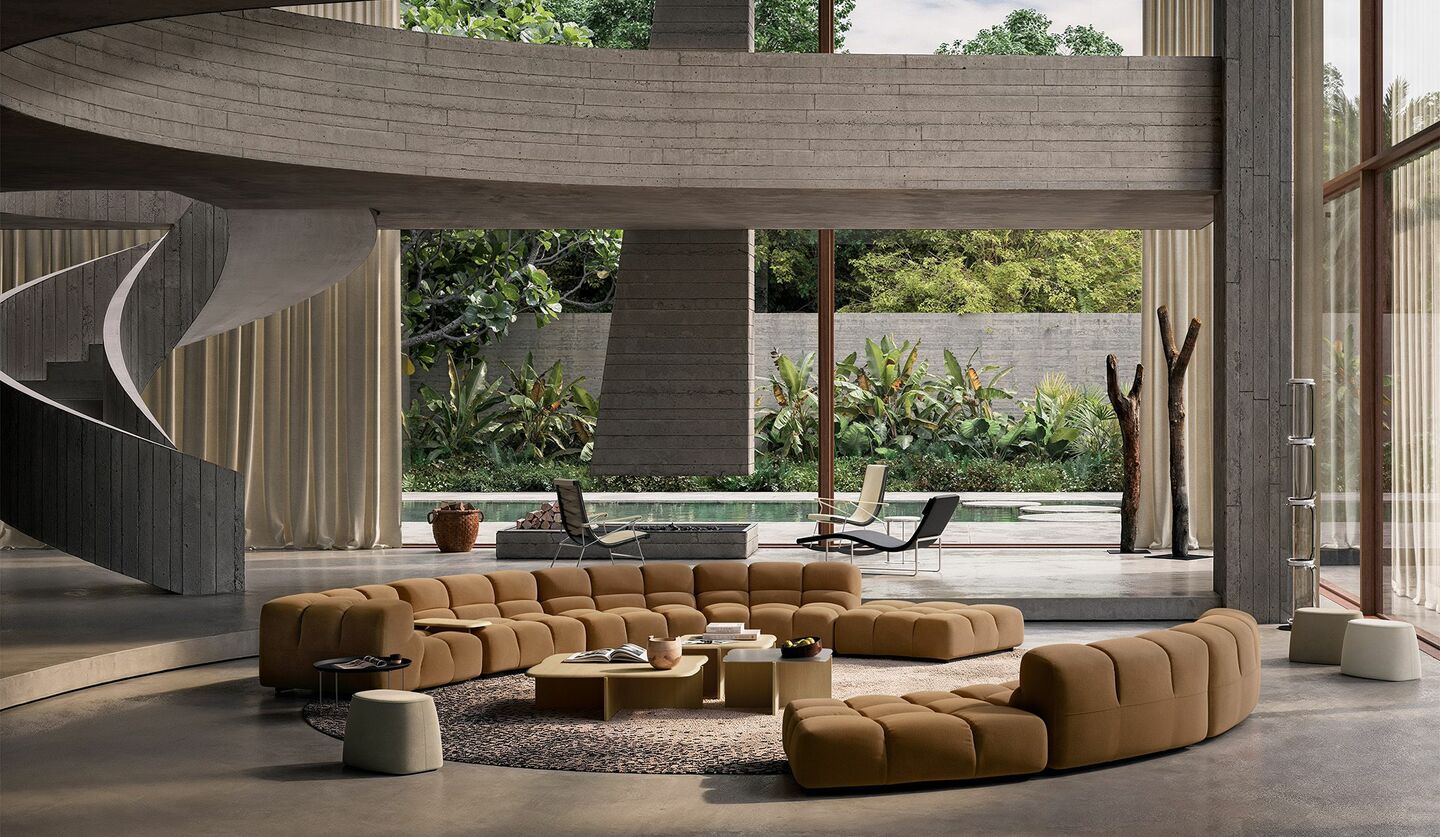 「B&B Italia」新作コレクションの展示