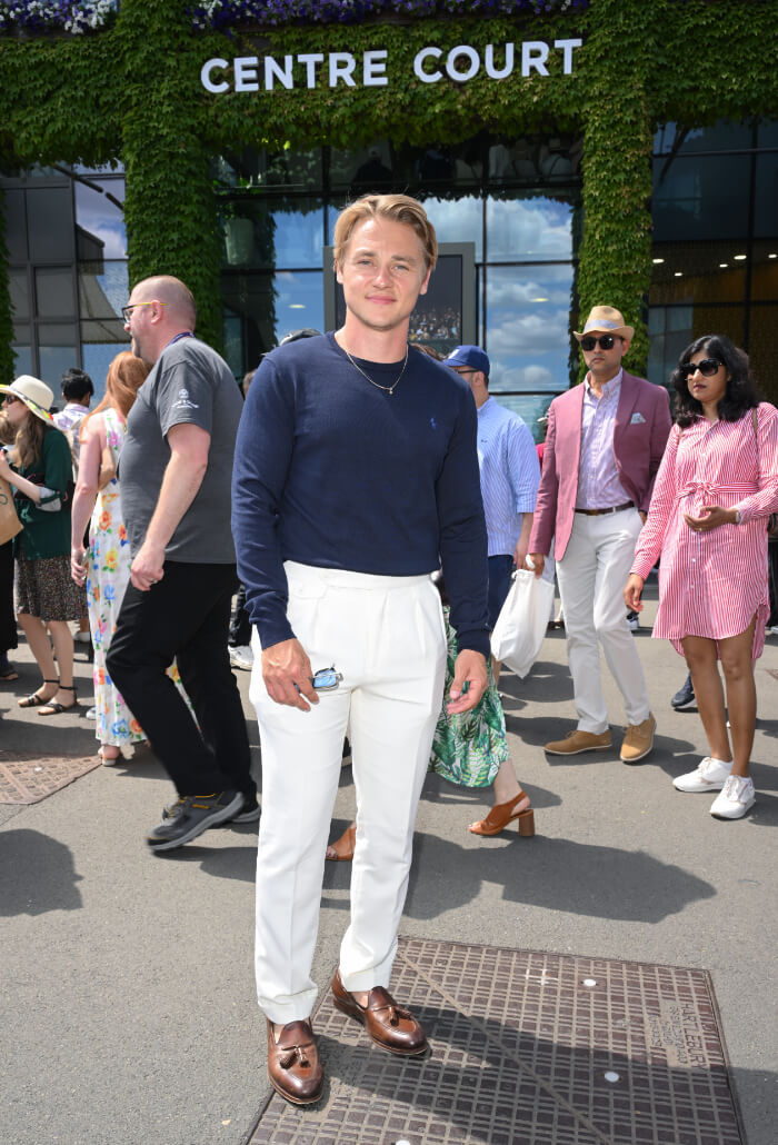 2025年7月3日、ロンドンのオールイングランド・ローンテニス・アンド・クローケー・クラブで開催されたウィンブルドン選手権を観戦。