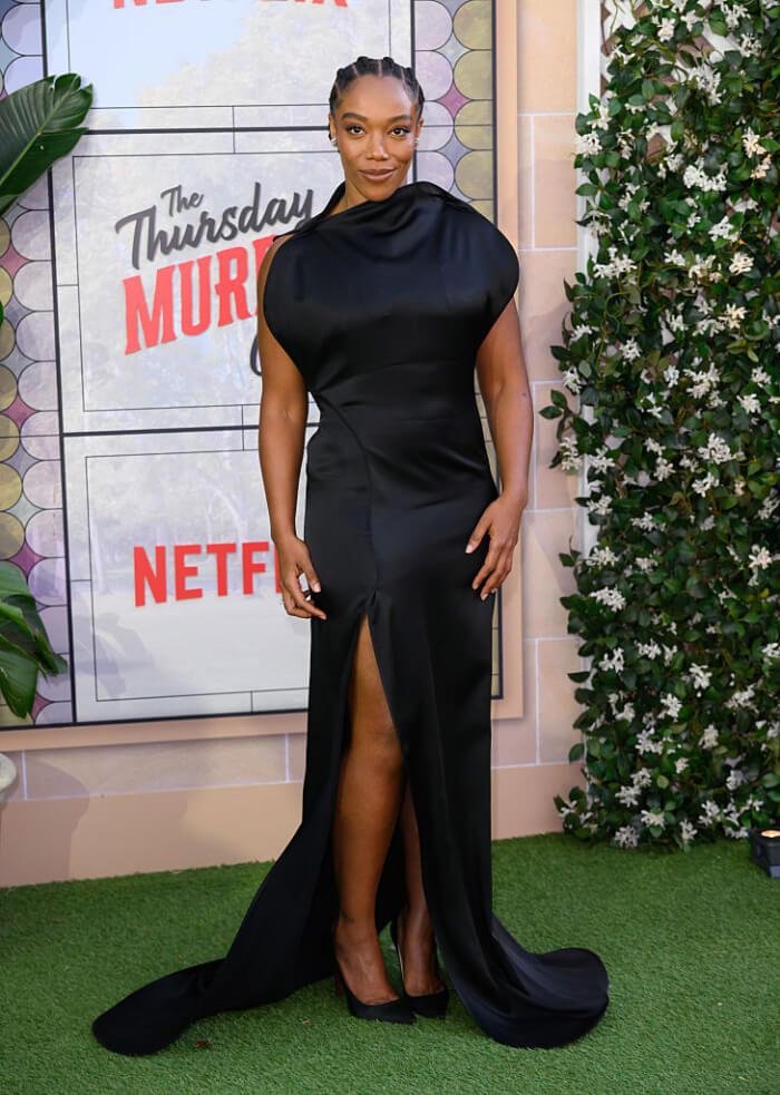 2025年8月21日、ロンドンのレスター・スクエア・ガーデンズで行われたNetflix映画『木曜殺人クラブ』イギリスプレミア。