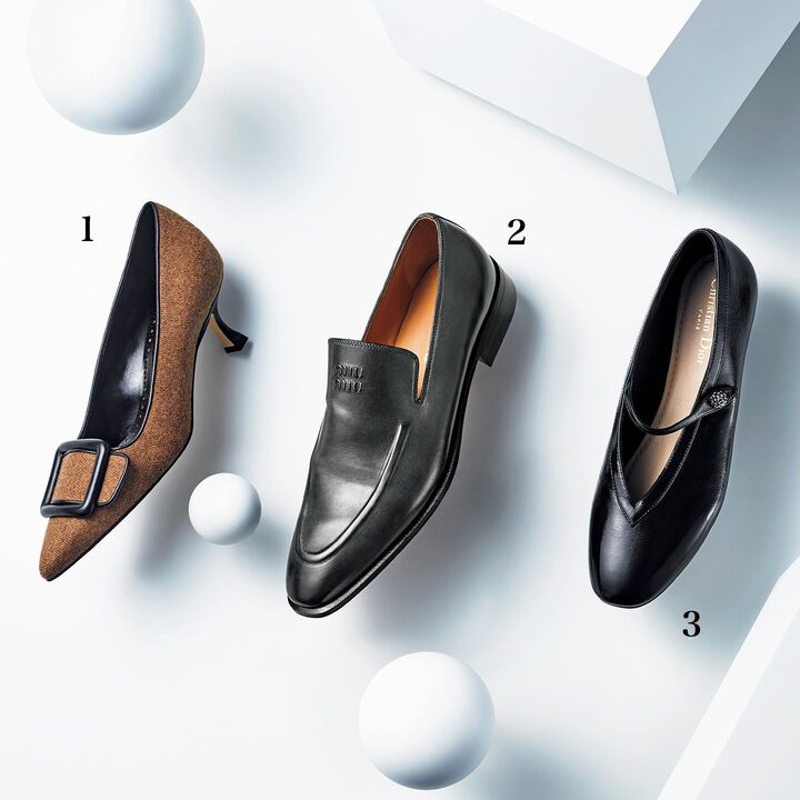 「ディオール」「ミュウミュウ」「マノロ ブラニク」のシューズ