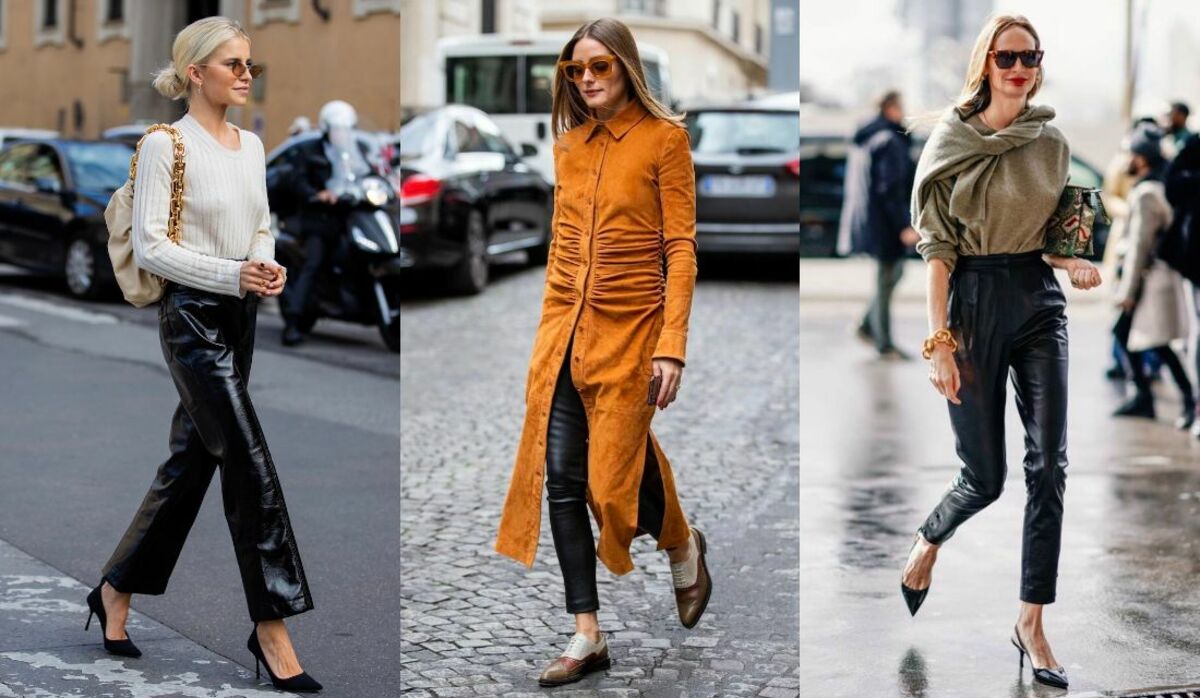 オーダーコーデ　レディース服 レザーパンツ」でしなやかな辛口フェミニンを。優雅に着こなすコーデ術