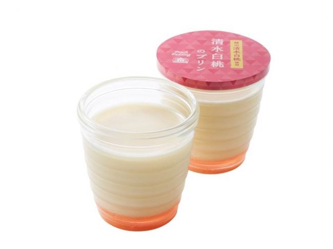 岡山 清水白桃のプリン¥300 ※販売期間:2019年5月14日~8月31日