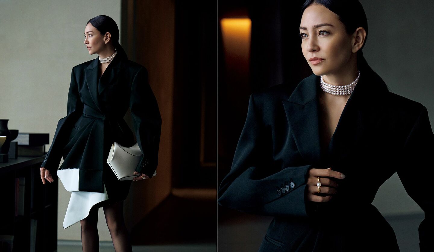 ジバンシィ by サラ・バートンのウエアを着用したモデルのRINAさん