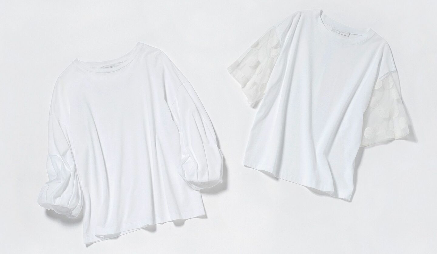 ファビアナフィリッピ】袖コンシャスなデザインが旬！華やかムードの白Tシャツ２選 | Precious.jp（プレシャス）