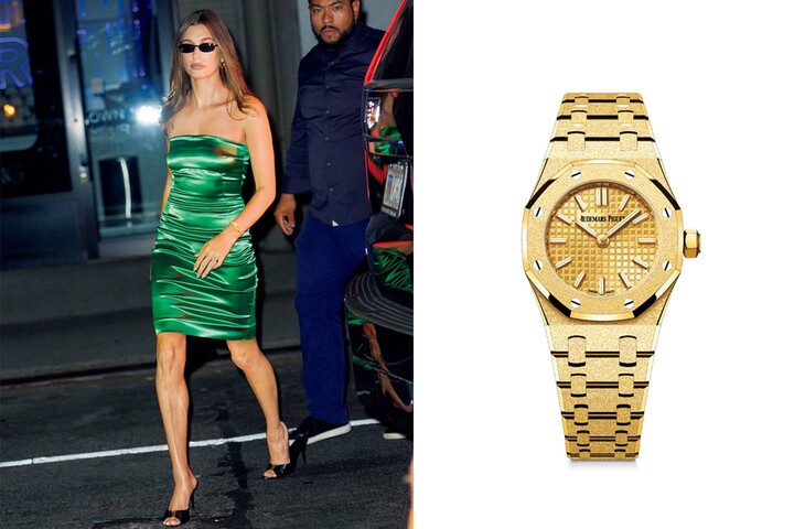 ヘイリー・ビーバーと「オーデマ ピゲ」の『ロイヤル オーク ミニ フロステッドゴールド クォーツ』