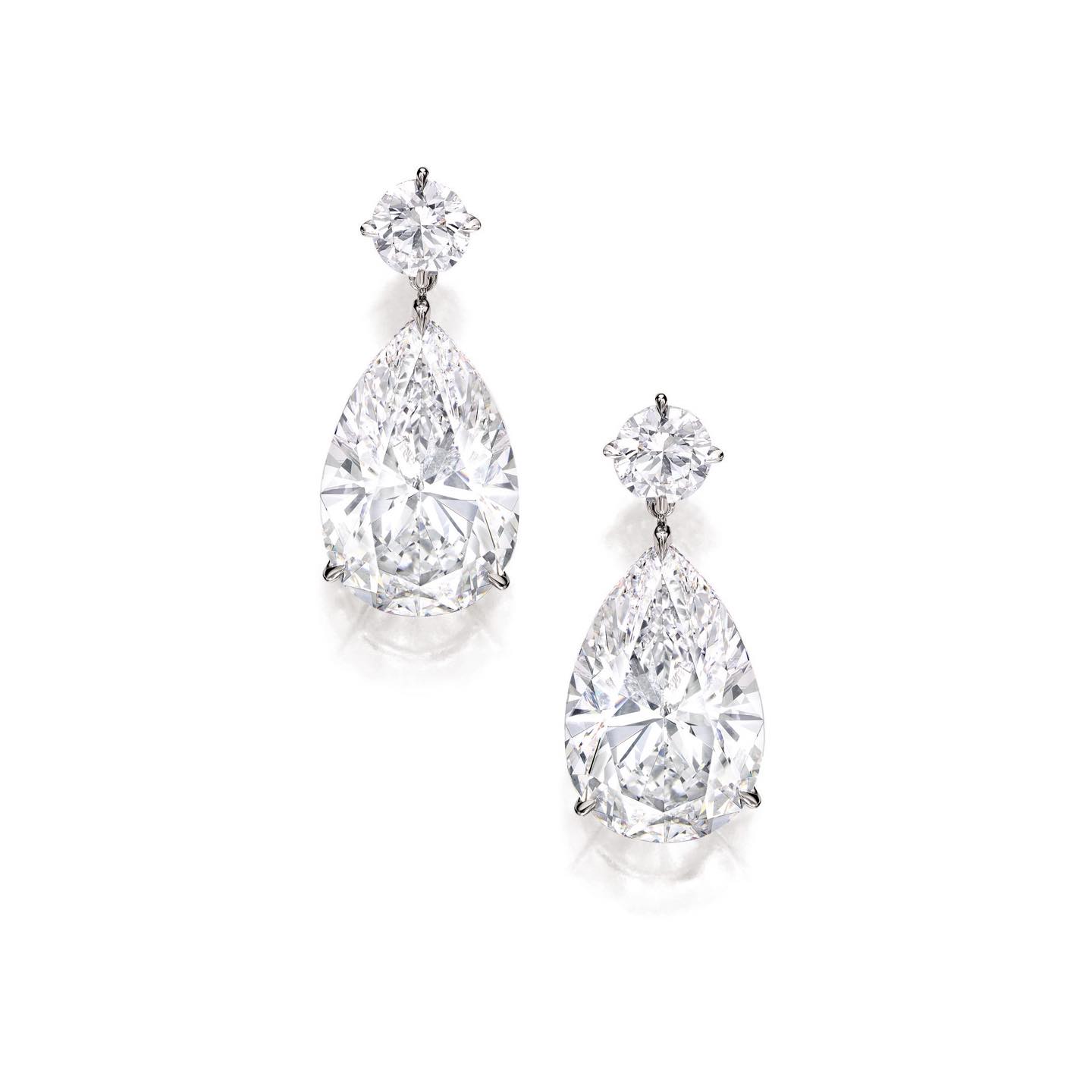 An Impressive Pair of Diamond Pendent Earrings