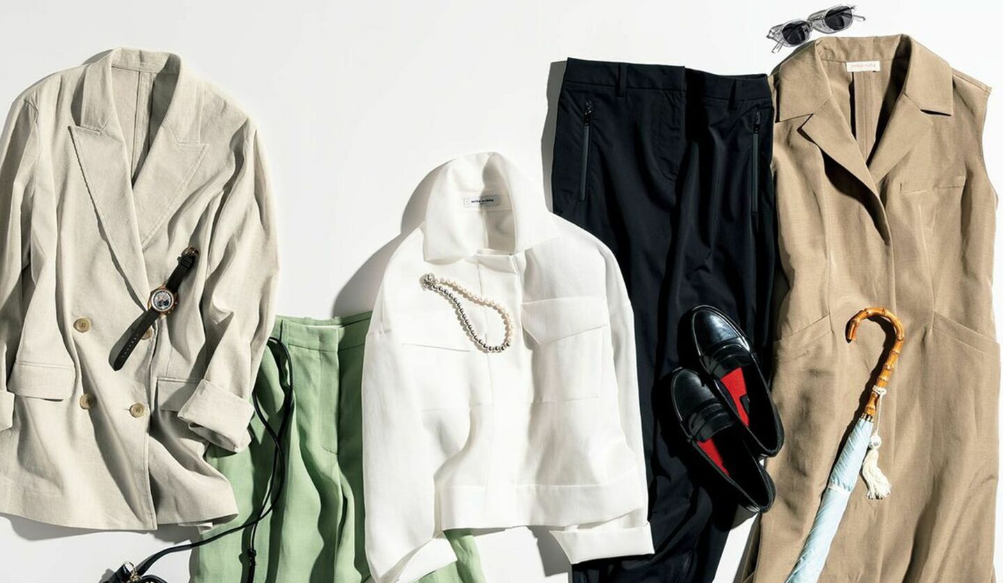 ジャケット、バッグ、傘、パンツ、靴など、初夏のワーキングスタイルを支える名アイテム
