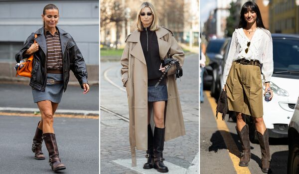 切れのよく美スタイルを狙う！「バイカーブーツ」最新スタイル３選【海外スナップ】