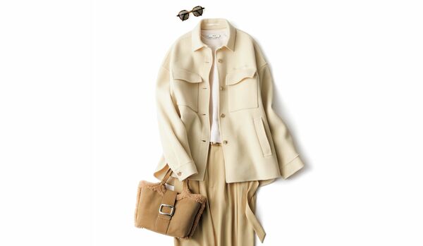 2/6 Fri｜「ロゥタス」の優しげなイエローのジャケット×パンツで大人カジュアルをブラッシュアップ【365日コーディネート】