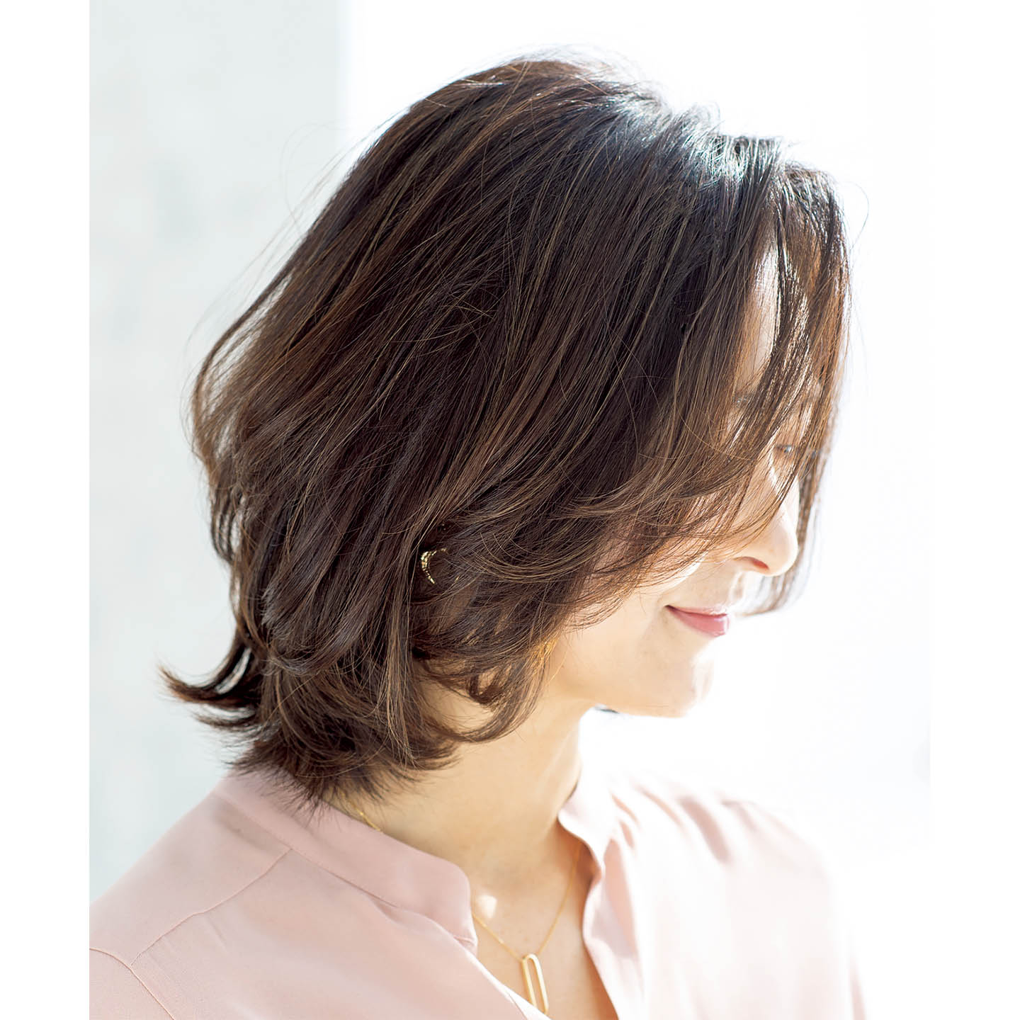 40代 髪型_3,ミディアムヘア_3,ボブ_3