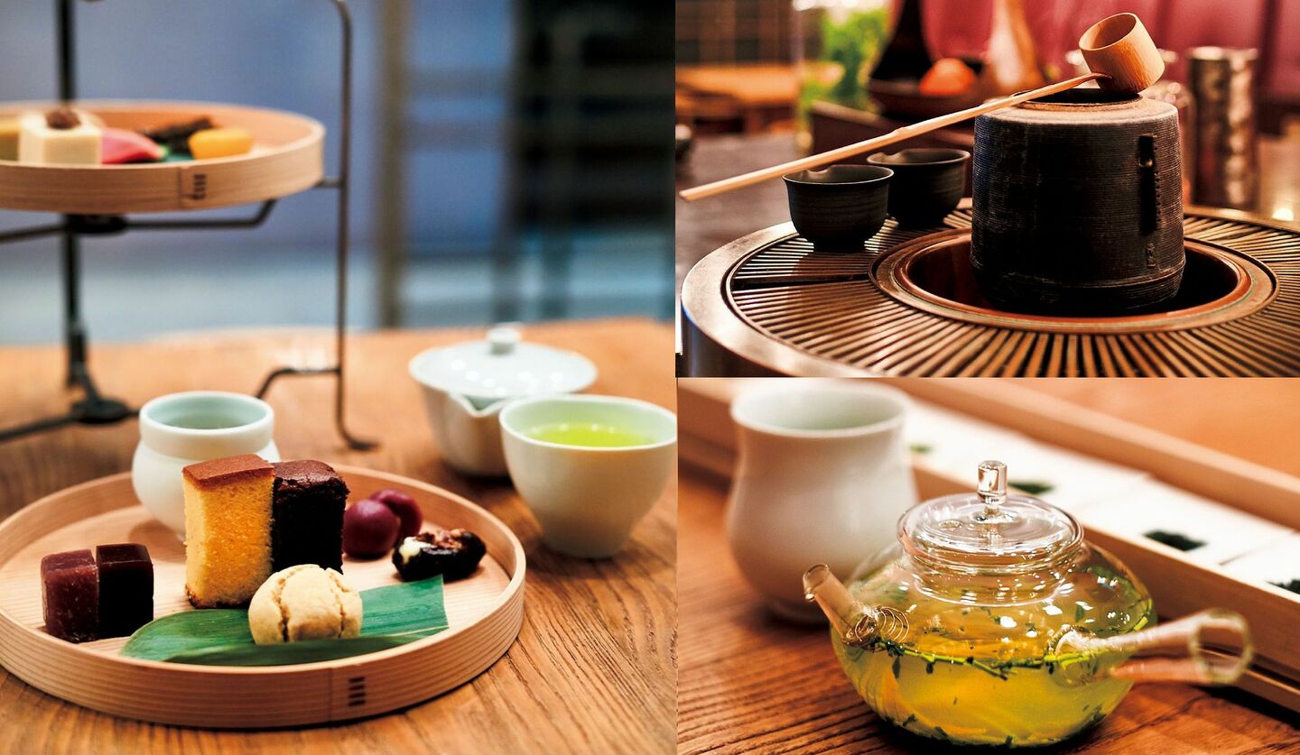 東京・銀座の「HIGASHIYA GINZA（ヒガシヤギンザ）」のアフタヌーンティーと食前に供される節気茶