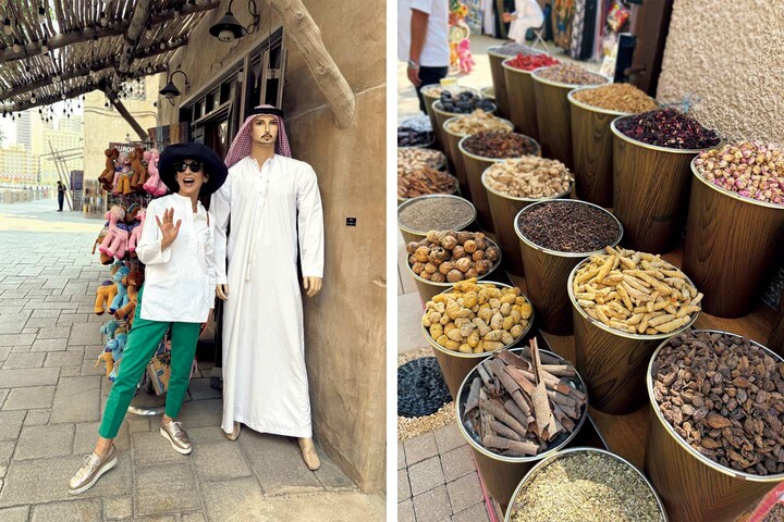 俳優の鈴木保奈美さんが撮影したドバイ旅行の写真と観光中の鈴木保奈美さん