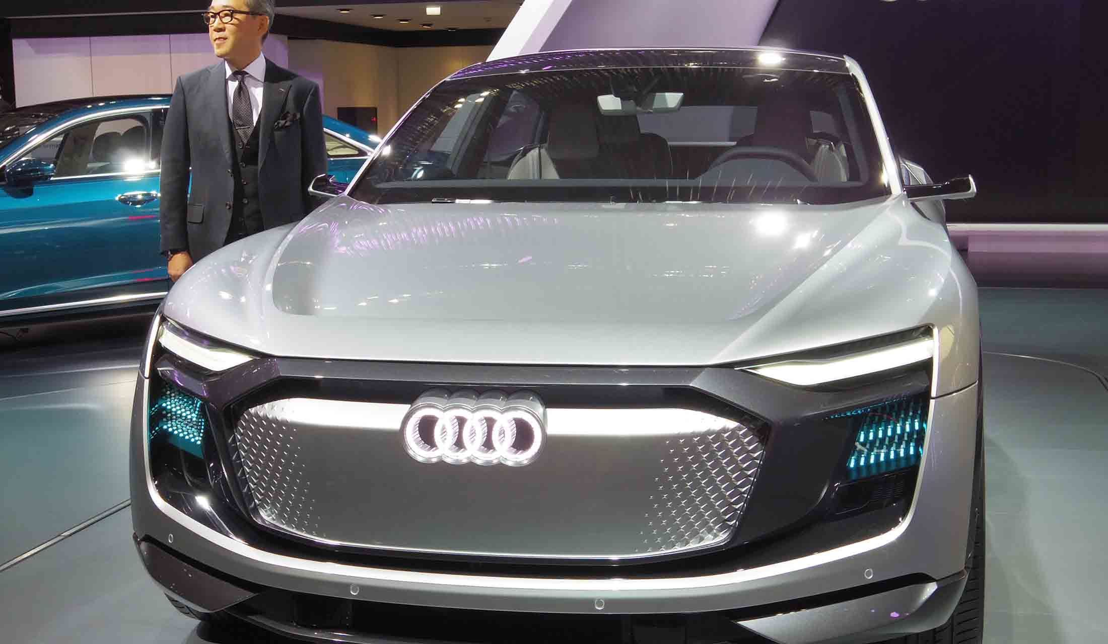 ドイツメーカーは意欲的なコンセプトモデルを多数展示。写真はアウディの自動運転コンセプトカー、Elaine。