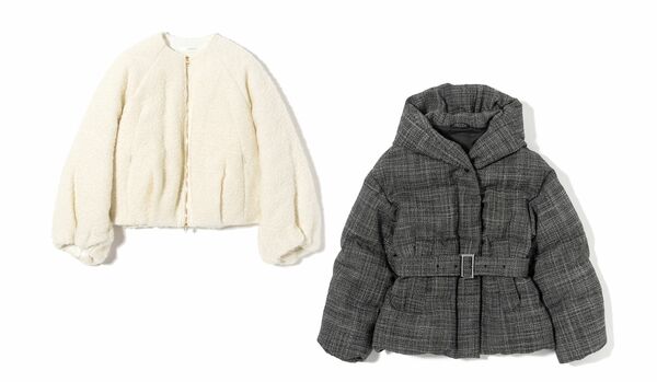 【タトラスの洗練ダウンウエア】ボリューム感がありがらも都会的に装える！洗練された個性を放つウールツイード素材