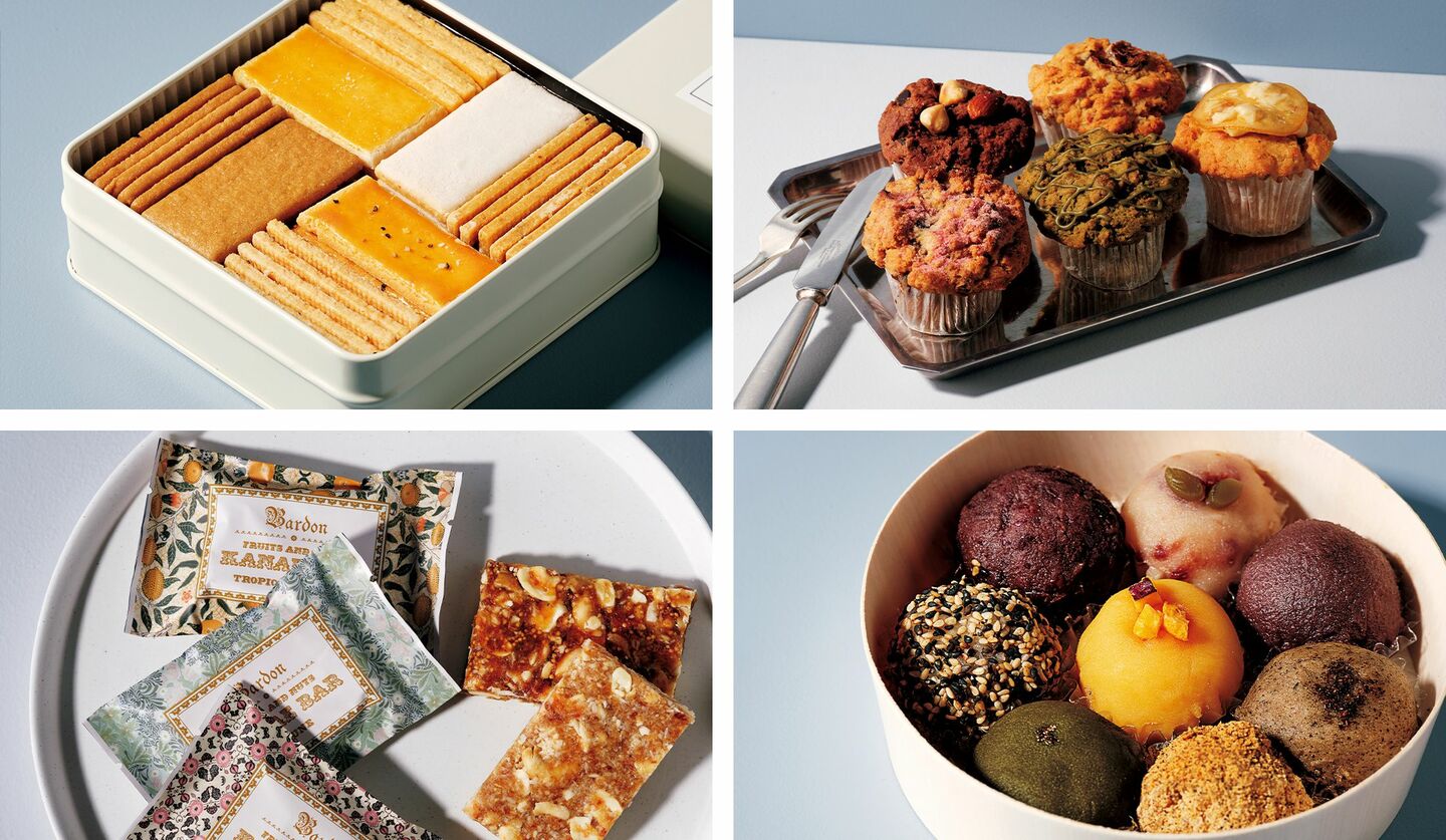 エイタブリッシュ『THE MUFFY マフィン』、バードン『カナエバー』、の・はぎ「おはぎ」、メゾン ド クリエ『サブレアンフィニ』