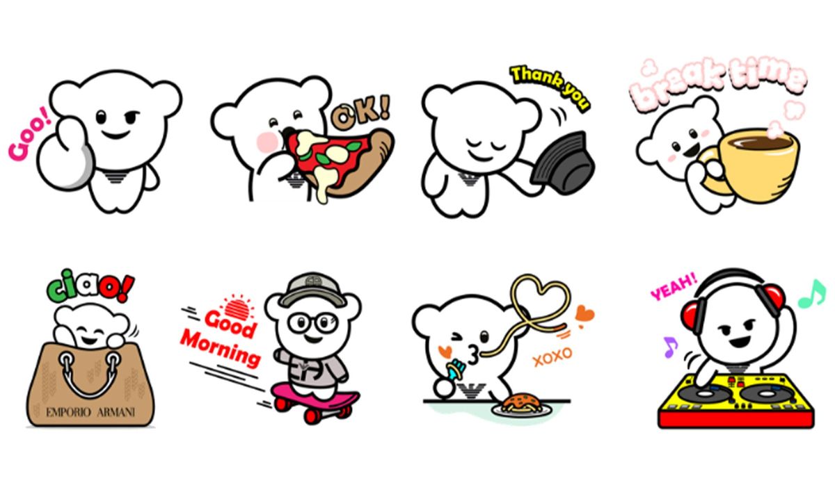 先着20万名限定】アルマーニ初のLINEスタンプが登場