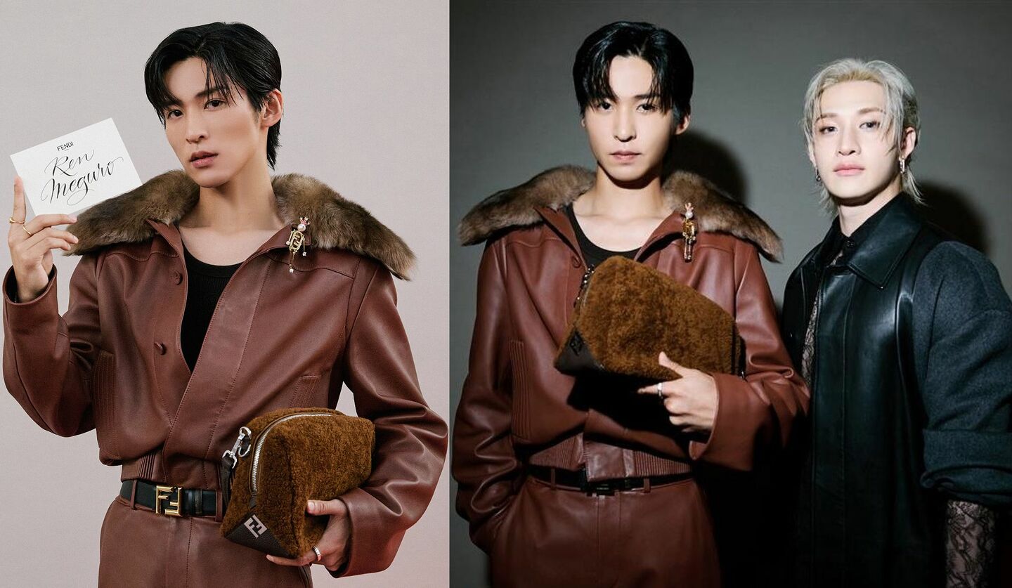 Snow Manメンバーで俳優としてもご活躍の目黒 蓮さんとStray Kids（ストレイキッズ）」のメンバー、バンチャンさんが参加した「フェンディ」2026年春夏 ウィメンズ・メンズコレクションでの画像