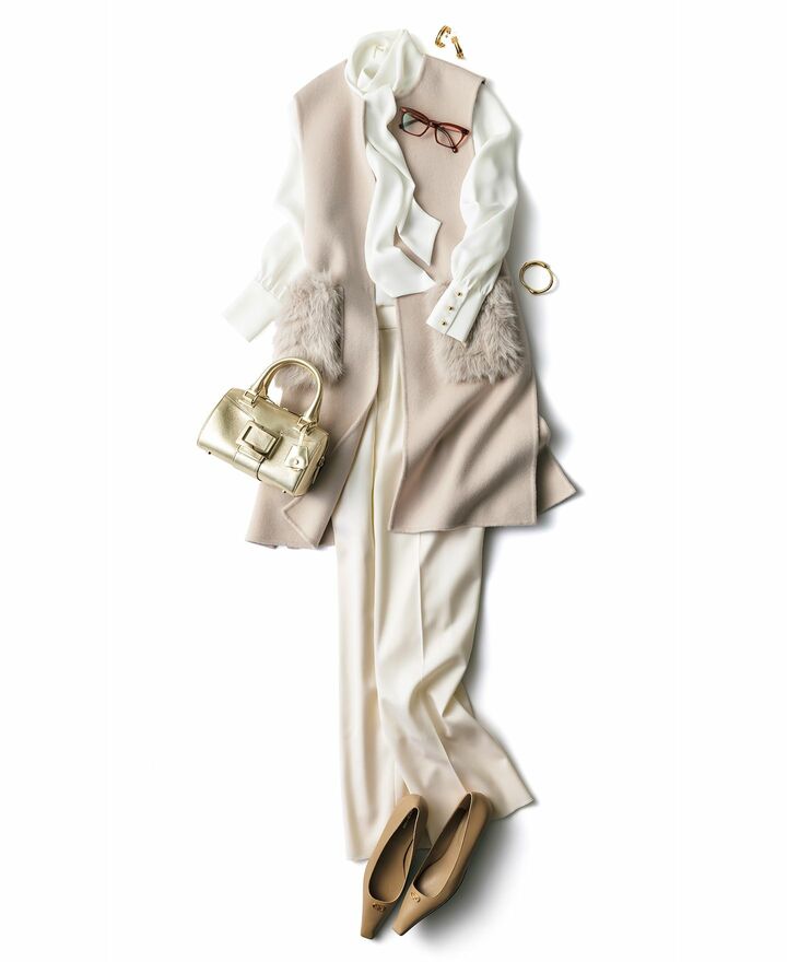 冬コーデ_2,パンツ_1,ブラウス_1