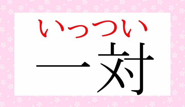 この熟語では「対」を「つい」と読み、「たい」とは読みません。