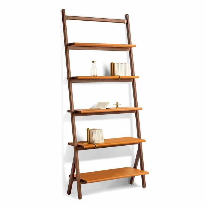 シェルフ「レン」￥1,370,371／真鍮のブックエンドは別売り【幅98×奥行き49×高さ228cm】（IDC OTSUKA〈ポルトローナ・フラウ〉）　［Precious2019年8月号244ページ］