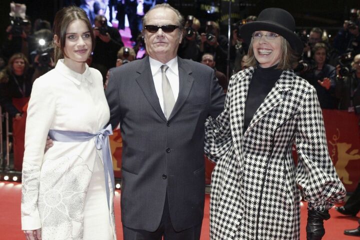 ベルリン国際映画祭にて、左から出演のアマンダ・ピート、ジャック・ニコルソン、ダイアン・キートン。