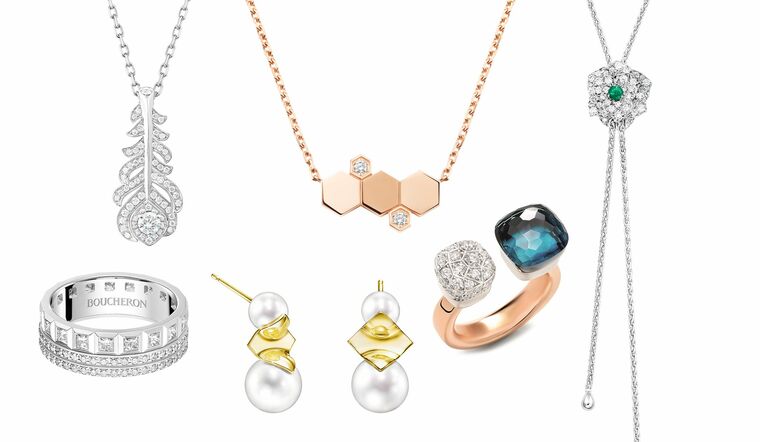 「ブシュロン」「ショーメ」「ピアジェ」「ポメラート」「TASAKI」のジュエリー