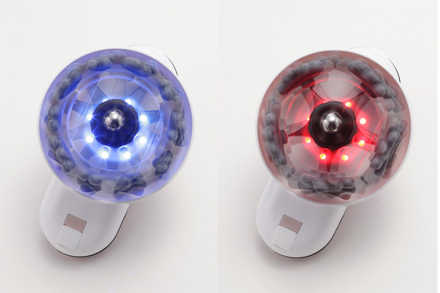 左はLOモード(BLUE)、右はHIモード(RED)